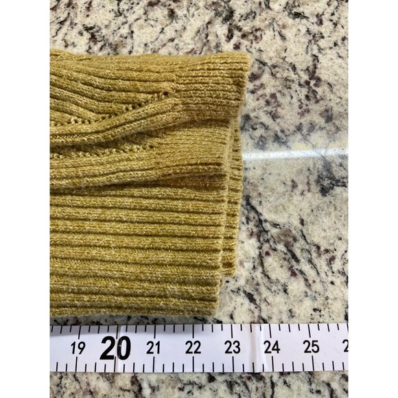 Sundance Turtleneck Sweater M Beige Ribbed Knit  Pullover Cozy Chic Minimalist - Picture 7 of 7